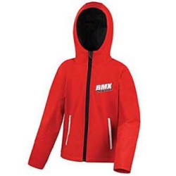 BMX Veste Softshell Capuche Enfant Rouge