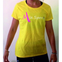 M LE SPORT Tee Shirt Femme Jaune 