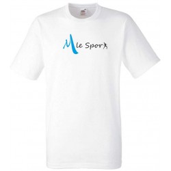 M LE SPORT Tee Shirt Homme Blanc 