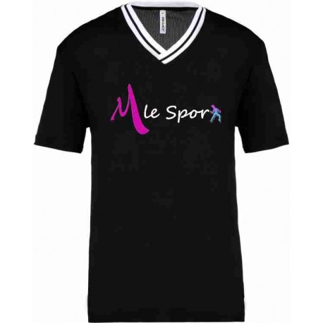 M LE SPORT Tee Shirt University Noir 