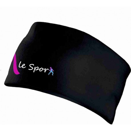 M LE SPORT Bandeau Sport Noir 