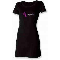 M LE SPORT Robe Tee Shirt Femme Noire 